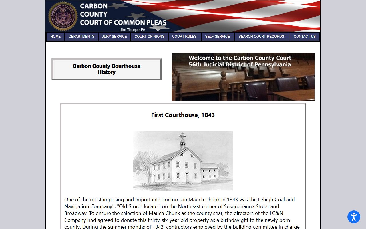 Carbon County Prothonotary civil records courthouse history