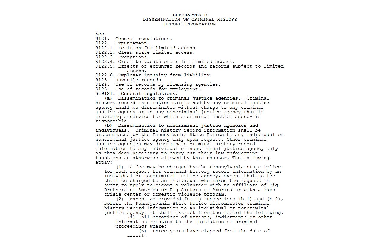 Carbon County criminal court records criminal history statute page