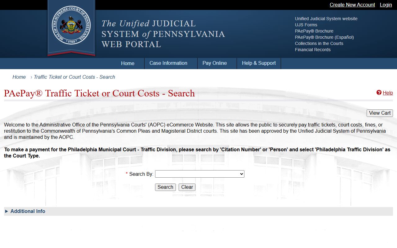 Carbon County traffic court records PAePay citation search